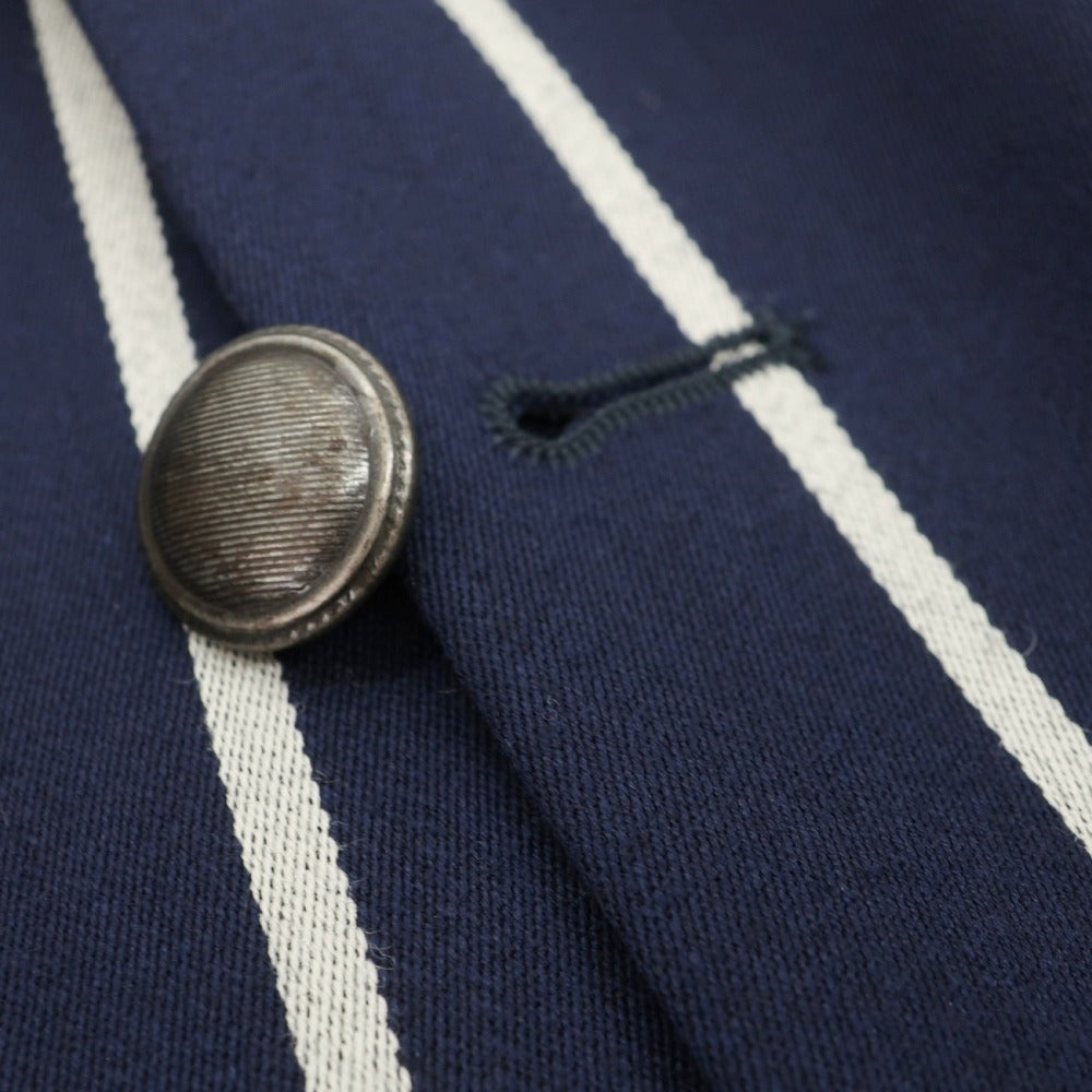 【中古】ハケットロンドン HACKETT LONDON ウールコットン ストライプ 3B テーラードジャケット ネイビーxホワイト【サイズ38】【 状態ランクB 】【 メンズ 】