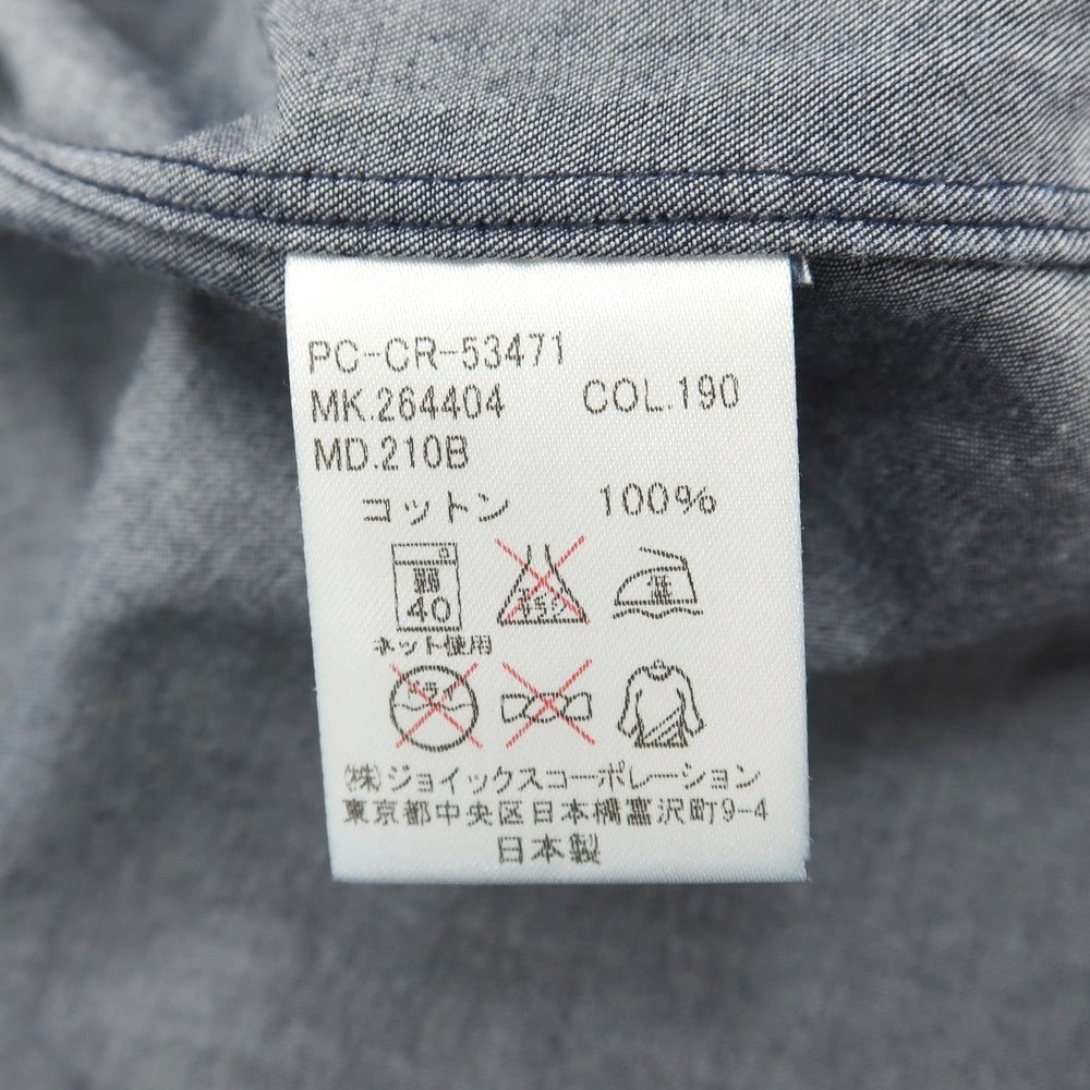 【中古】ポールスミスコレクション PAUL SMITH COLLECTION コットン バンドカラー カジュアルシャツ ネイビー【サイズM】【 状態ランクB 】【 メンズ 】