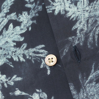 【中古】ポールスミスコレクション PAUL SMITH COLLECTION コットン 総柄 プリント レギュラーカラー カジュアルシャツ ネイビーxライトブルー【サイズM】【 状態ランクB 】【 メンズ 】