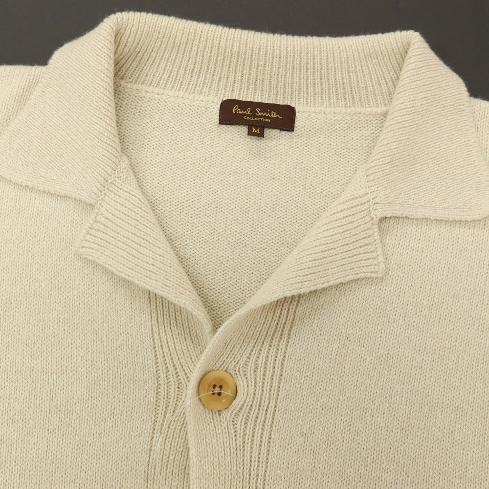 【中古】ポールスミスコレクション PAUL SMITH COLLECTION ウールコットン ニット カーディガン ベージュ【サイズM】【 状態ランクB 】【 メンズ 】
