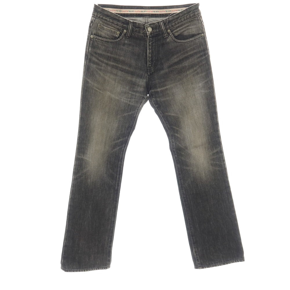 【中古】ポールスミスコレクション PAUL SMITH COLLECTION コットン セミフレア デニムパンツ ジーンズ ブラックグレー【サイズ31】【 状態ランクC 】【 メンズ 】