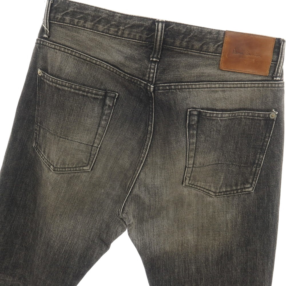 【中古】ポールスミスコレクション PAUL SMITH COLLECTION コットン セミフレア デニムパンツ ジーンズ ブラックグレー【サイズ31】【 状態ランクC 】【 メンズ 】