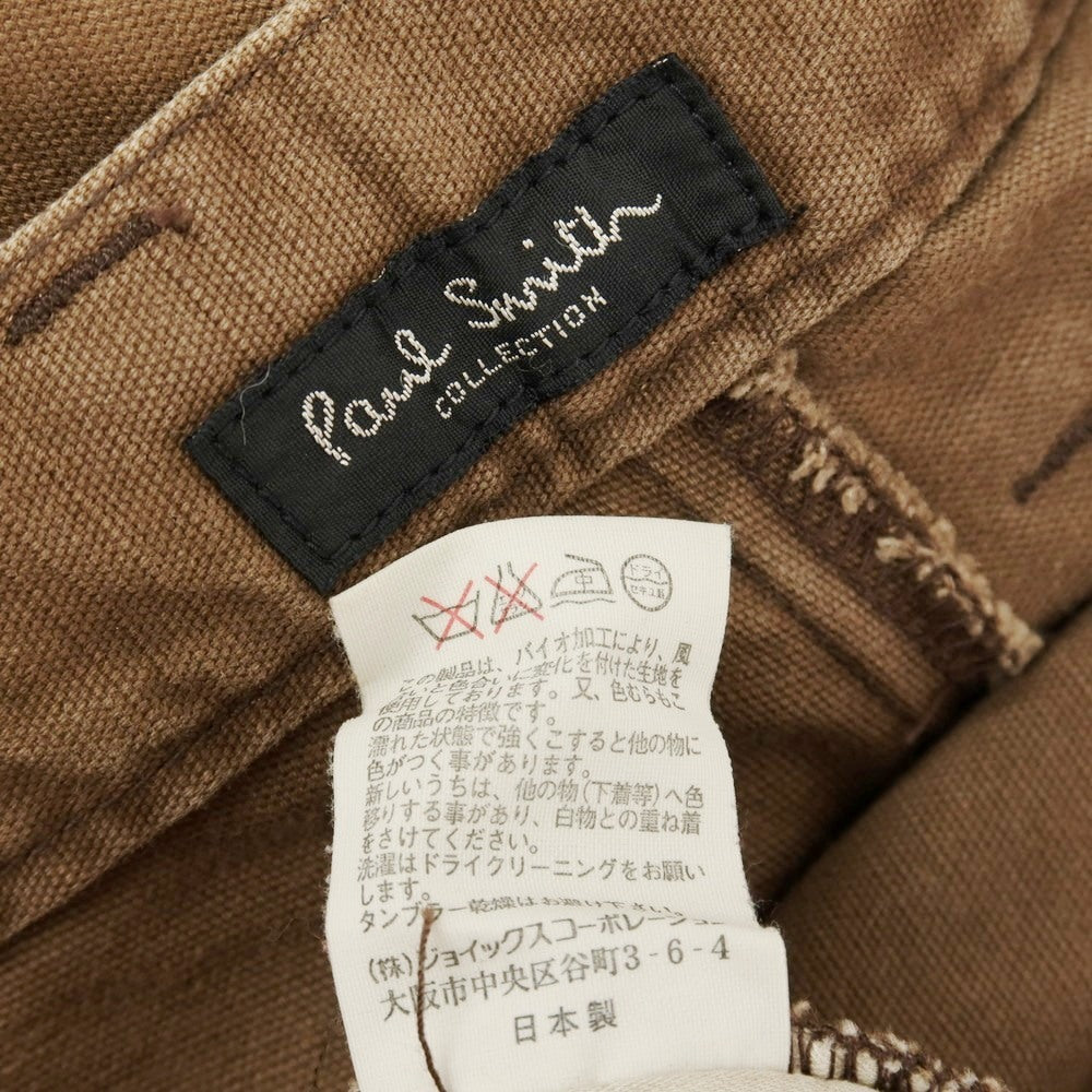 【中古】ポールスミスコレクション PAUL SMITH COLLECTION コットン 切り替えデザイン パンツ ブラウン【サイズ76】【 状態ランクC 】【 メンズ 】