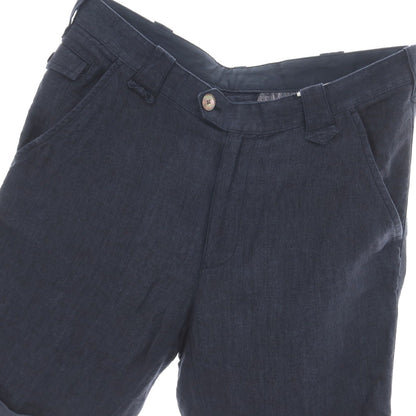 【中古】ポールスミスコレクション PAUL SMITH COLLECTION リネン ショートパンツ ネイビー【サイズL】【 状態ランクB 】【 メンズ 】