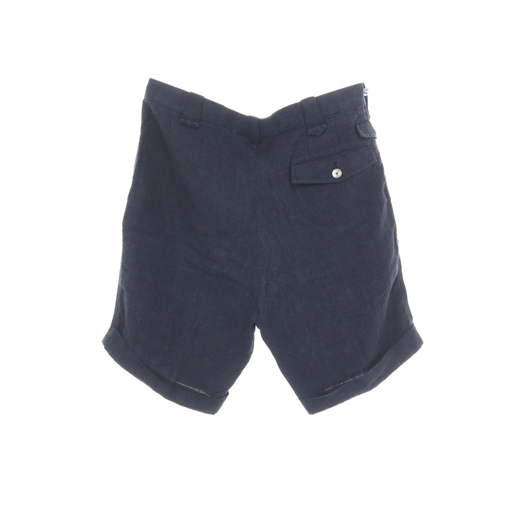 【中古】ポールスミスコレクション PAUL SMITH COLLECTION リネン ショートパンツ ネイビー【サイズL】【 状態ランクB 】【 メンズ 】