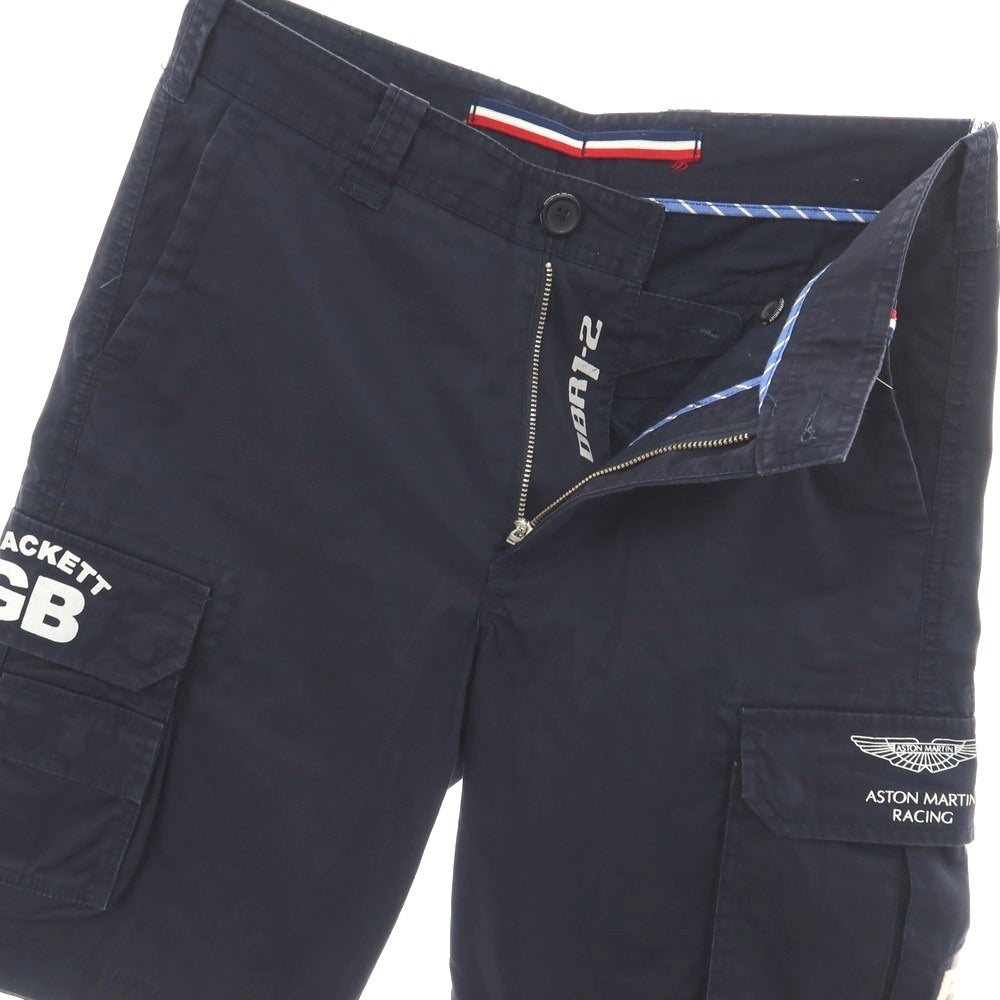 【中古】ハケットロンドン HACKETT LONDON コットン カーゴ ショートパンツ ネイビー【サイズ32】【 状態ランクB 】【 メンズ 】