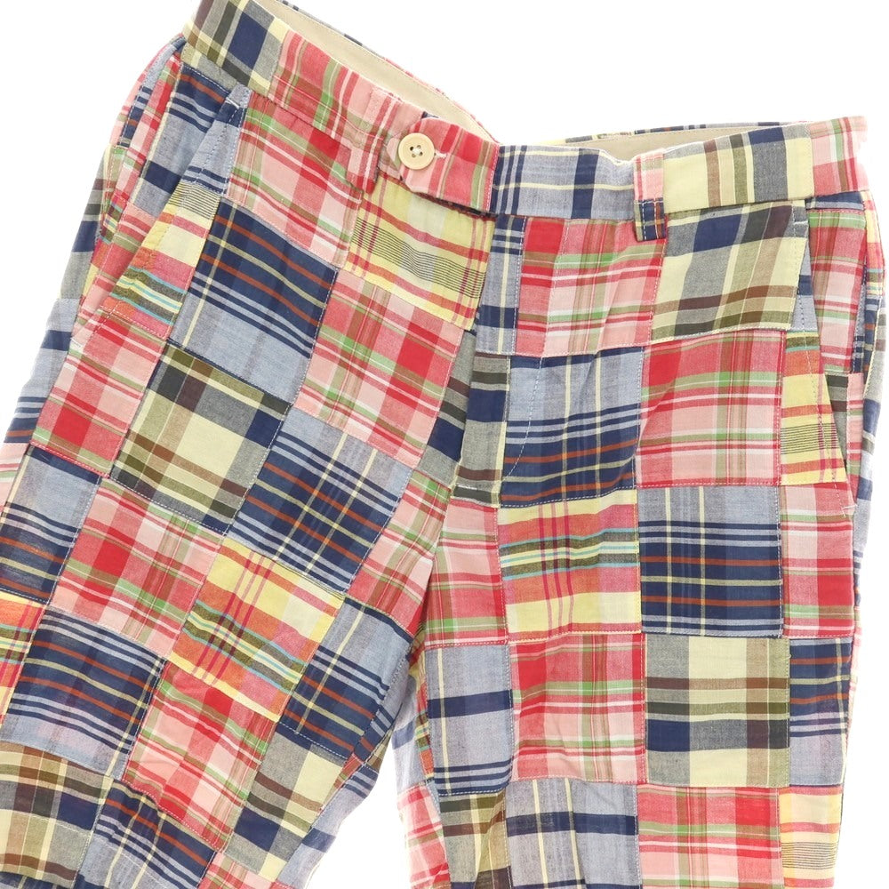 【中古】ハケットロンドン HACKETT LONDON コットン チェック パッチワーク ショートパンツ マルチカラー【サイズ30】【 状態ランクB 】【 メンズ 】