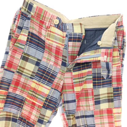 【中古】ハケットロンドン HACKETT LONDON コットン チェック パッチワーク ショートパンツ マルチカラー【サイズ30】【 状態ランクB 】【 メンズ 】