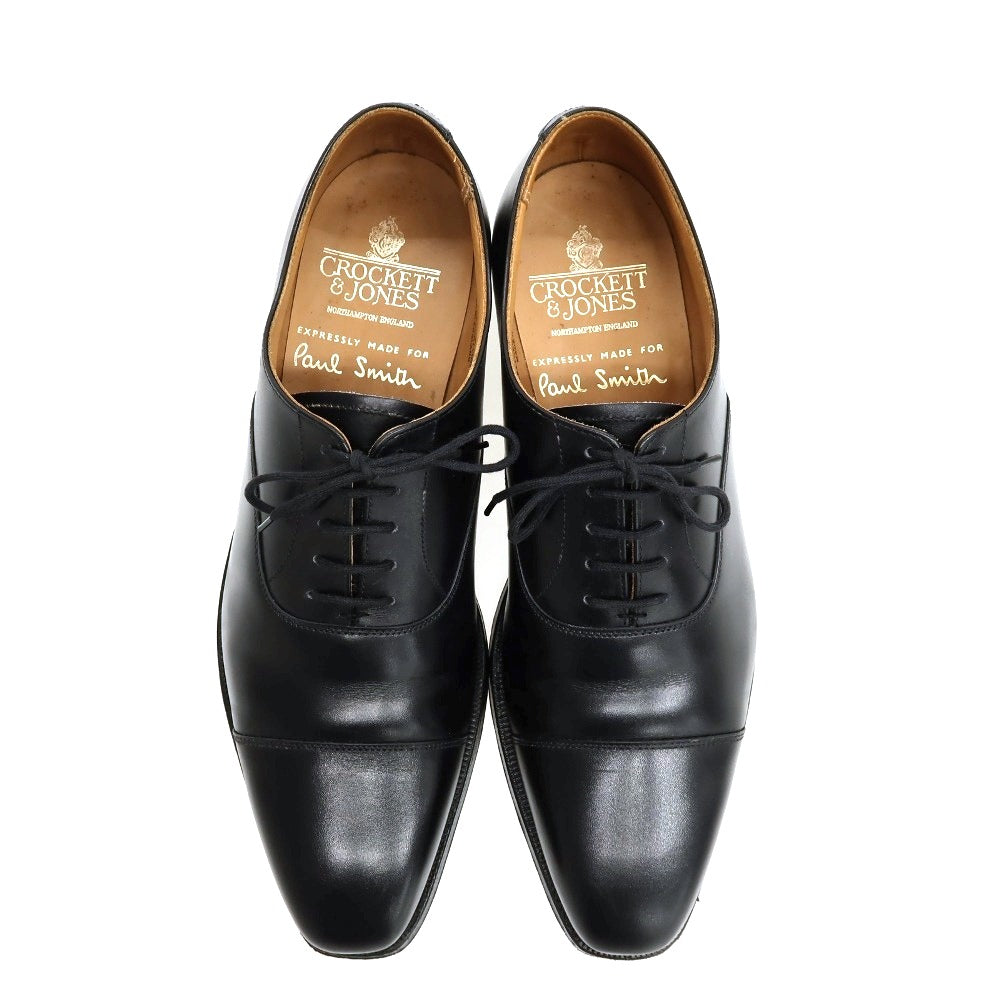 【中古】ポールスミス Paul Smith × Crocket Jones カーフ レザー ドレスシューズ ブラック【サイズ7E】【 状態ランクB 】【 メンズ 】