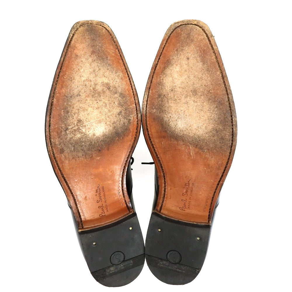 【中古】ポールスミス Paul Smith × Crocket Jones カーフ レザー ドレスシューズ ブラック【サイズ7E】【 状態ランクB 】【 メンズ 】