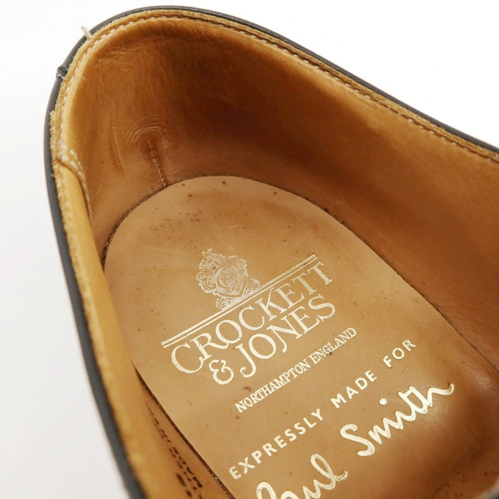 【中古】ポールスミス Paul Smith × Crocket Jones カーフ レザー ドレスシューズ ブラック【サイズ7E】【 状態ランクB 】【 メンズ 】