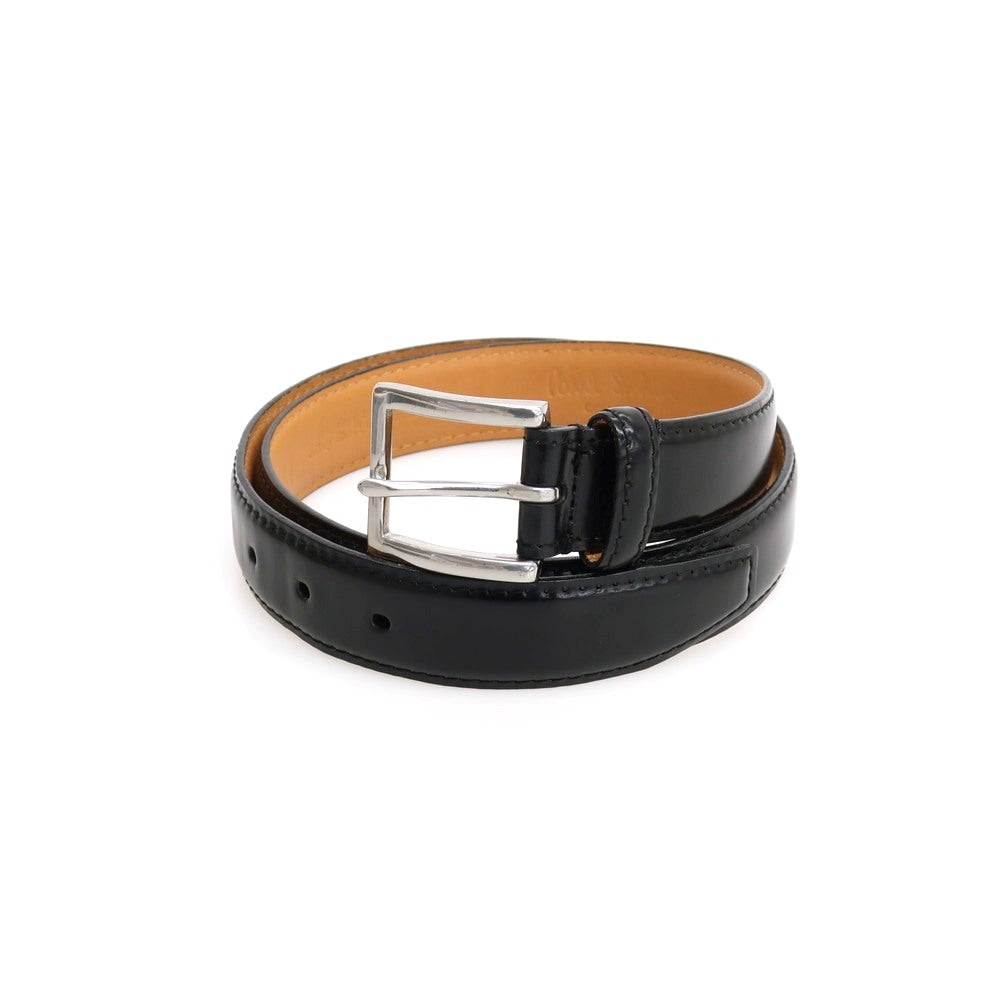 【中古】ポールスミスコレクション PAUL SMITH COLLECTION オイルアップ シェル コードバン レザー ベルト ブラックxシルバー【サイズXL/86】【 状態ランクB 】【 メンズ 】