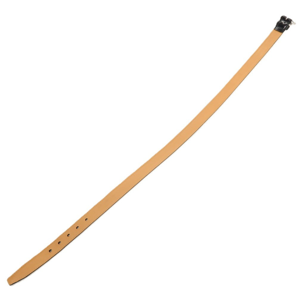 【中古】ポールスミスコレクション PAUL SMITH COLLECTION オイルアップ シェル コードバン レザー ベルト ブラックxシルバー【サイズXL/86】【 状態ランクB 】【 メンズ 】