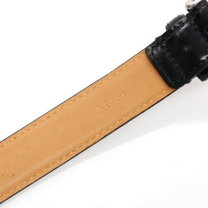 【中古】ポールスミスコレクション PAUL SMITH COLLECTION オイルアップ シェル コードバン レザー ベルト ブラックxシルバー【サイズXL/86】【 状態ランクB 】【 メンズ 】