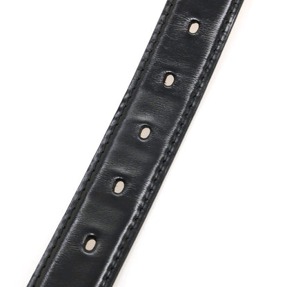 【中古】ポールスミスコレクション PAUL SMITH COLLECTION オイルアップ シェル コードバン レザー ベルト ブラックxシルバー【サイズXL/86】【 状態ランクB 】【 メンズ 】