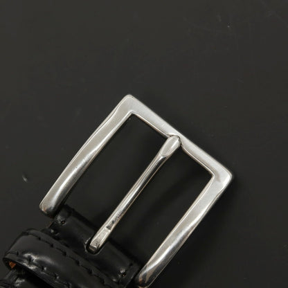 【中古】ポールスミスコレクション PAUL SMITH COLLECTION オイルアップ シェル コードバン レザー ベルト ブラックxシルバー【サイズXL/86】【 状態ランクB 】【 メンズ 】