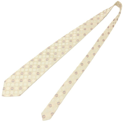 【中古】ポールスミスコレクション PAUL SMITH COLLECTION シルク ジャカード ドット柄ネクタイ ライトベージュ【 状態ランクB 】【 メンズ 】