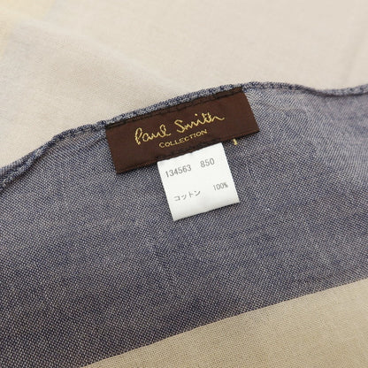 【中古】ポールスミスコレクション PAUL SMITH COLLECTION コットン ストール ベージュxネイビー【 状態ランクB 】【 メンズ 】