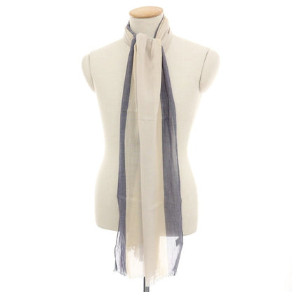 【中古】ポールスミスコレクション PAUL SMITH COLLECTION コットン ストール ベージュxネイビー【 状態ランクB 】【 メンズ 】