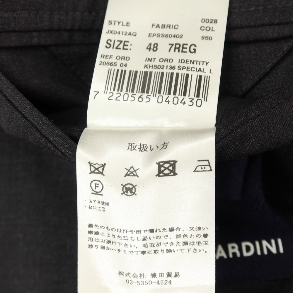 【中古】ラルディーニ LARDINI ウール 3つボタンスーツ チャコールグレー【サイズ48】【 状態ランクB 】【 メンズ 】