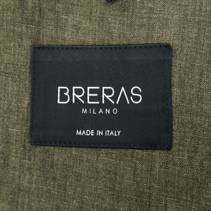 【中古】ブレラス BRERAS リネン 2つボタンスーツ オリーブ【サイズ46】【 状態ランクB 】【 メンズ 】