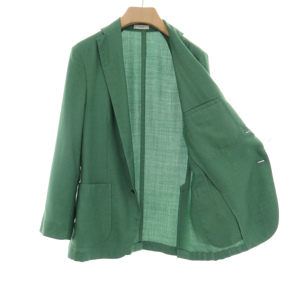 【中古】ボリオリ BOGLIOLI K.JACKET ウールシルク 2B テーラードジャケット グリーン【サイズ46】【 状態ランクB 】【 メンズ 】
