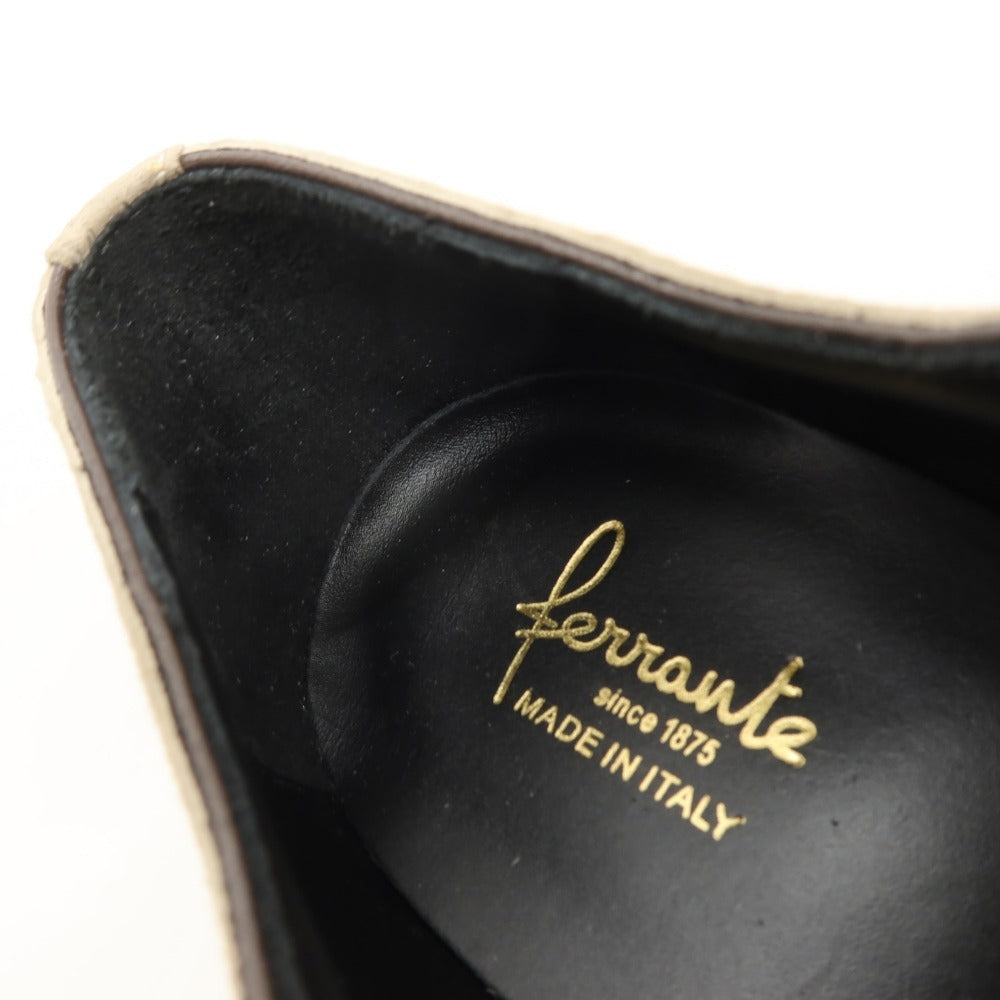 【新品】フェランテ FERRANTE NORIS スエード ドレスシューズ グレージュ【サイズ7 1/2】【 状態ランクN 】【 メンズ 】