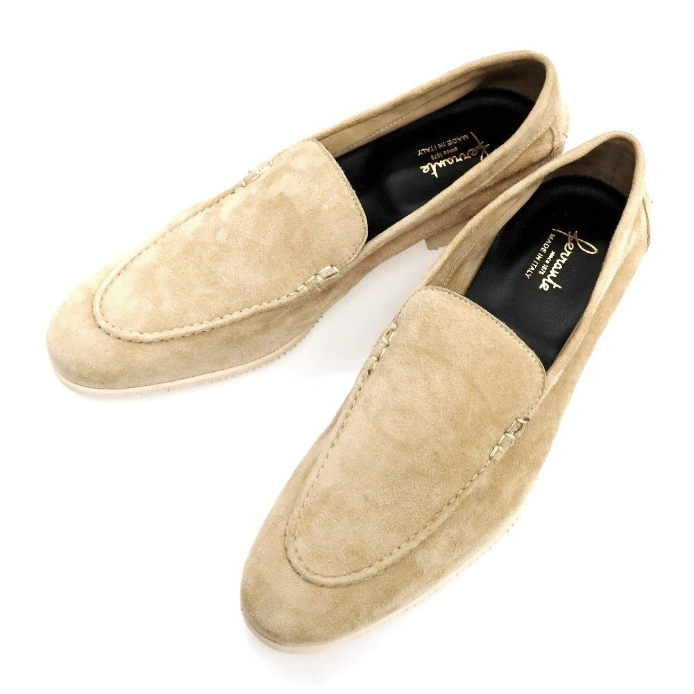 【新品アウトレット】フェランテ FERRANTE NAVY/M スエード ローファー ベージュ【サイズ表記なし（9）】【 状態ランクN- 】【 メンズ 】