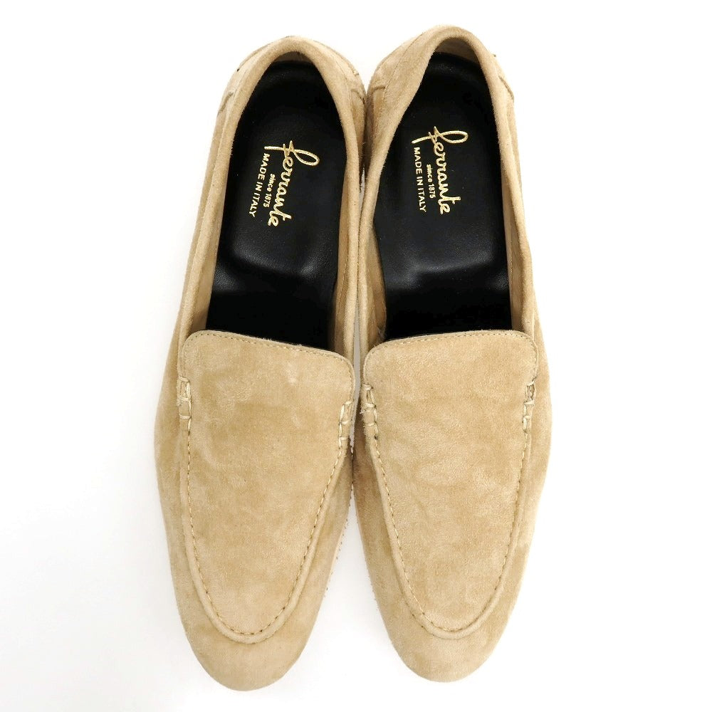 【新品アウトレット】フェランテ FERRANTE NAVY/M スエード ローファー ベージュ【サイズ表記なし（9）】【 状態ランクN- 】【 メンズ 】