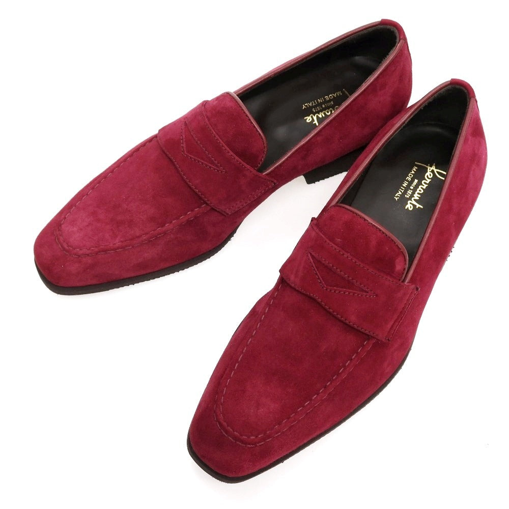 【新品】フェランテ FERRANTE ELEGANT スエード ローファー パープルマゼンタ【サイズ7】【 状態ランクN 】【 メンズ 】