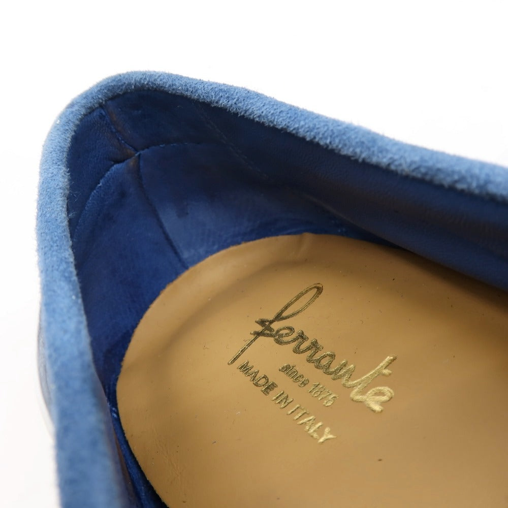 【新品アウトレット】フェランテ FERRANTE NAVY/M スエード ローファー ブルー【サイズ7】【 状態ランクN- 】【 メンズ 】