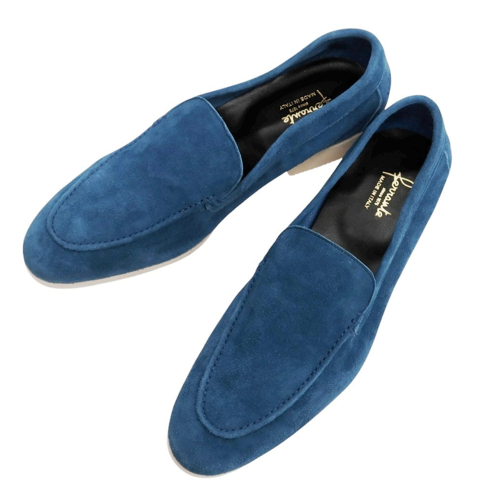 【新品アウトレット】フェランテ FERRANTE NAVY/M スエード ローファー ダークブルー【サイズ9】【 状態ランクN- 】【 メンズ 】