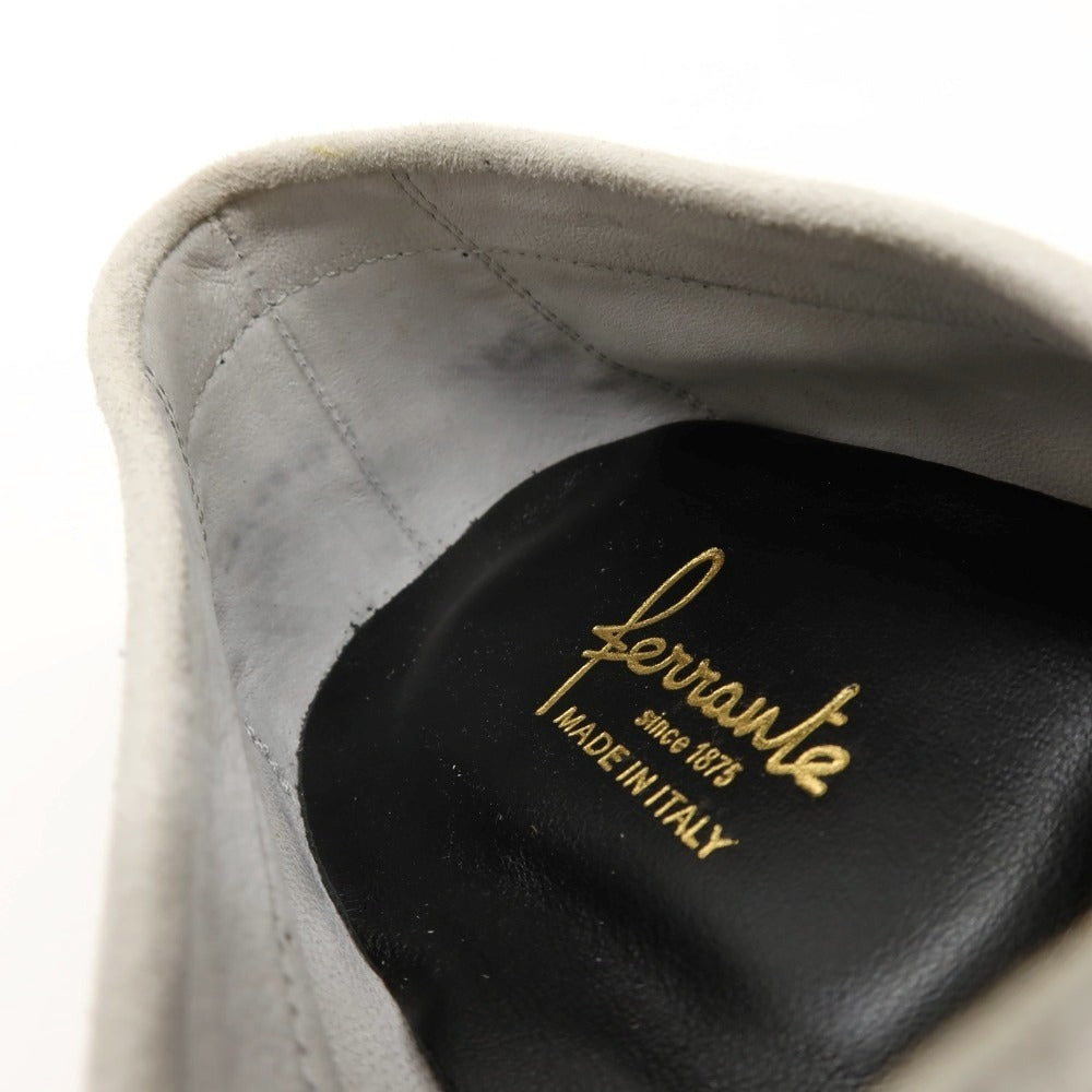 【新品アウトレット】フェランテ FERRANTE NAVY/M スエード ローファー ライトグレー【サイズ9】【 状態ランクN- 】【 メンズ 】