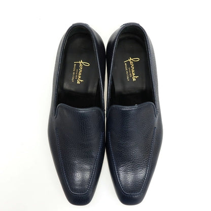【新品アウトレット】フェランテ FERRANTE CHIC シュリンクレザー ローファー ネイビー【サイズ8】【 状態ランクN- 】【 メンズ 】