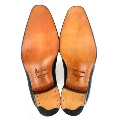 【新品アウトレット】フェランテ FERRANTE CHIC シュリンクレザー ローファー ネイビー【サイズ8】【 状態ランクN- 】【 メンズ 】