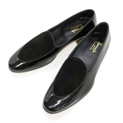 【新品アウトレット】フェランテ FERRANTE TREVI スエード パテント ローファー ブラック【サイズ6 1/2】【 状態ランクN- 】【 メンズ 】