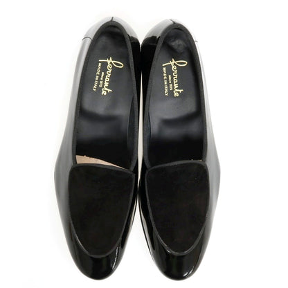 【新品アウトレット】フェランテ FERRANTE TREVI スエード パテント ローファー ブラック【サイズ6 1/2】【 状態ランクN- 】【 メンズ 】
