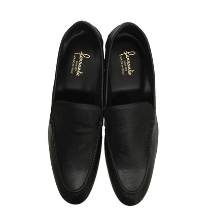 【新品】フェランテ FERRANTE NAVY/M 型押しレザー ローファー ブラック【サイズ7 1/2】【 状態ランクN 】【 メンズ 】
