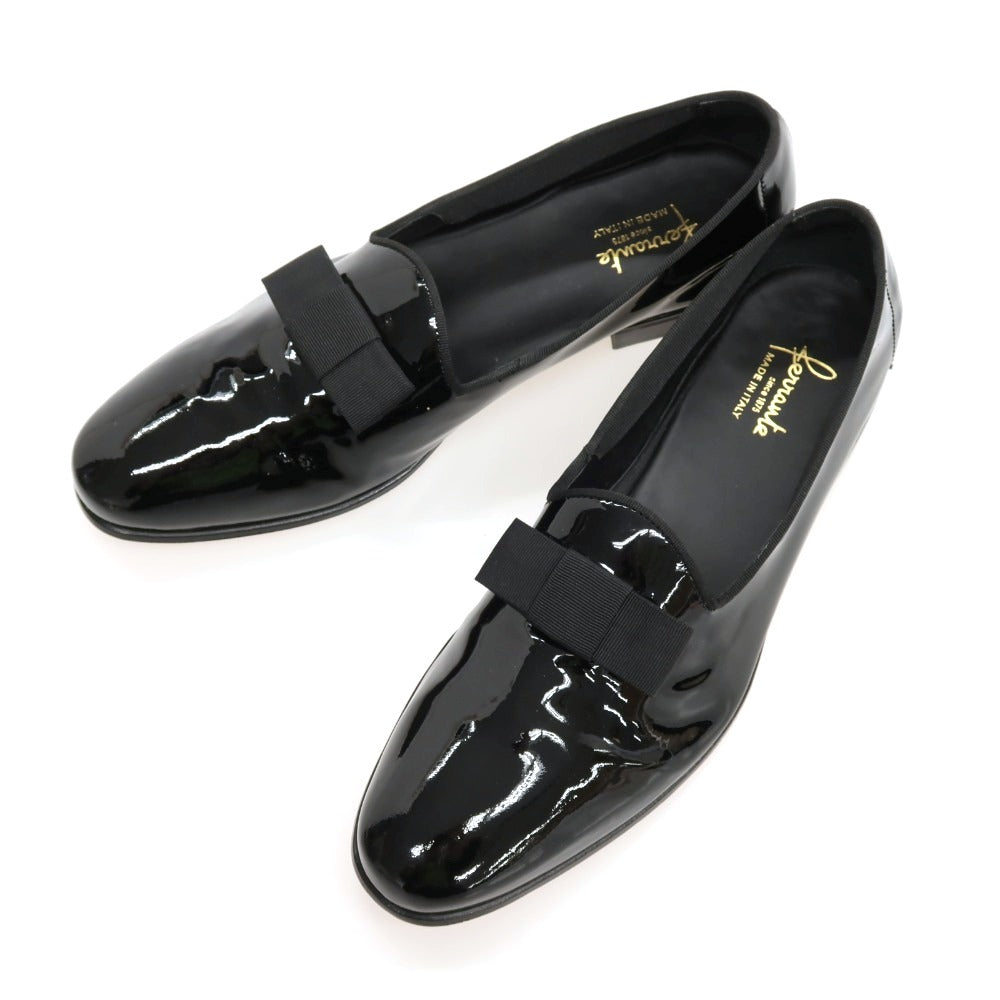 【新品アウトレット】フェランテ FERRANTE PAPILLON パテント ローファー ブラック【サイズ7 1/2】【 状態ランクN- 】【 メンズ 】