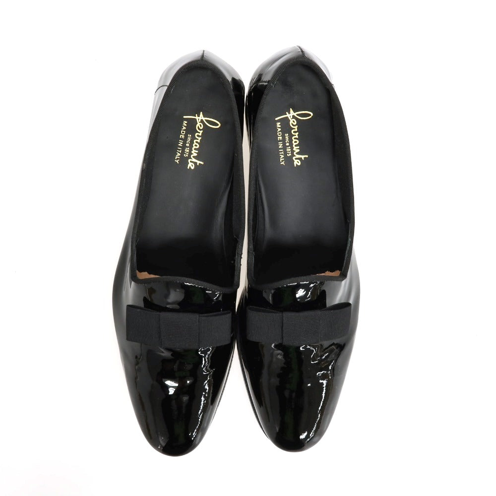 【新品アウトレット】フェランテ FERRANTE PAPILLON パテント ローファー ブラック【サイズ7 1/2】【 状態ランクN- 】【 メンズ 】