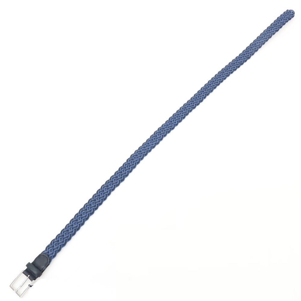 【新品】アンダーソンズ Andersons レザー×ナイロン メッシュベルト ブルーxダークネイビー【サイズ95】【 状態ランクN 】【 メンズ 】
