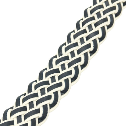 【新品】アンダーソンズ Andersons レザー×ナイロン メッシュベルト ホワイトxダークネイビー【サイズ85】【 状態ランクN 】【 メンズ 】