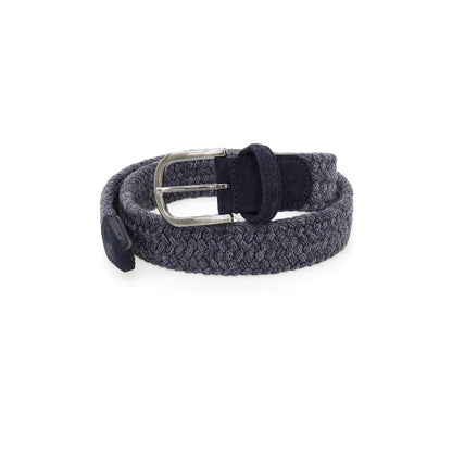 【新品】アンダーソンズ Andersons ウール系 エラスティック ゴム メッシュベルト ネイビーxグレー【サイズ85】【 状態ランクN 】【 メンズ 】