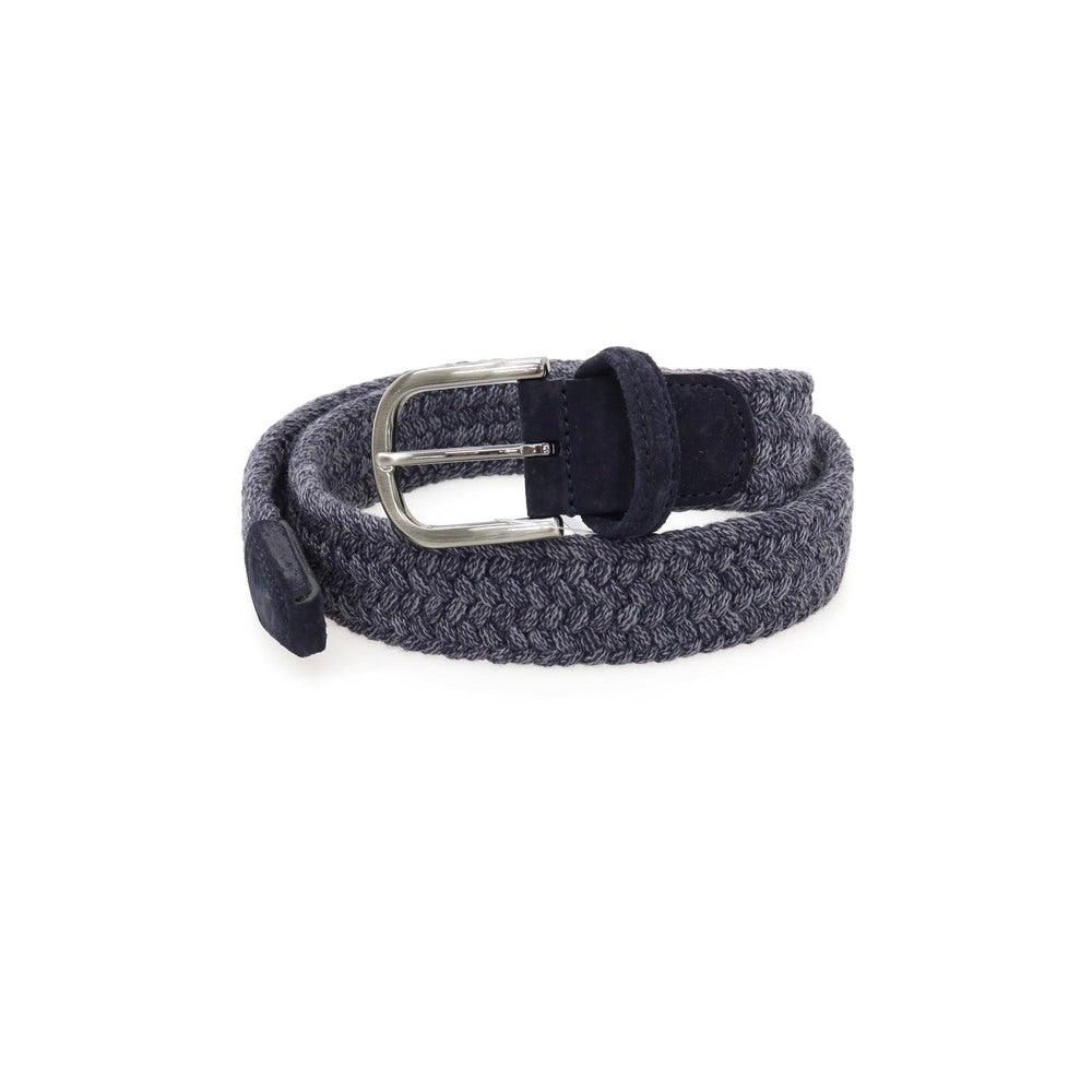 【新品】アンダーソンズ Andersons ウール系 エラスティック ゴム メッシュベルト ネイビーxグレー【サイズ95】【 状態ランクN 】【 メンズ 】