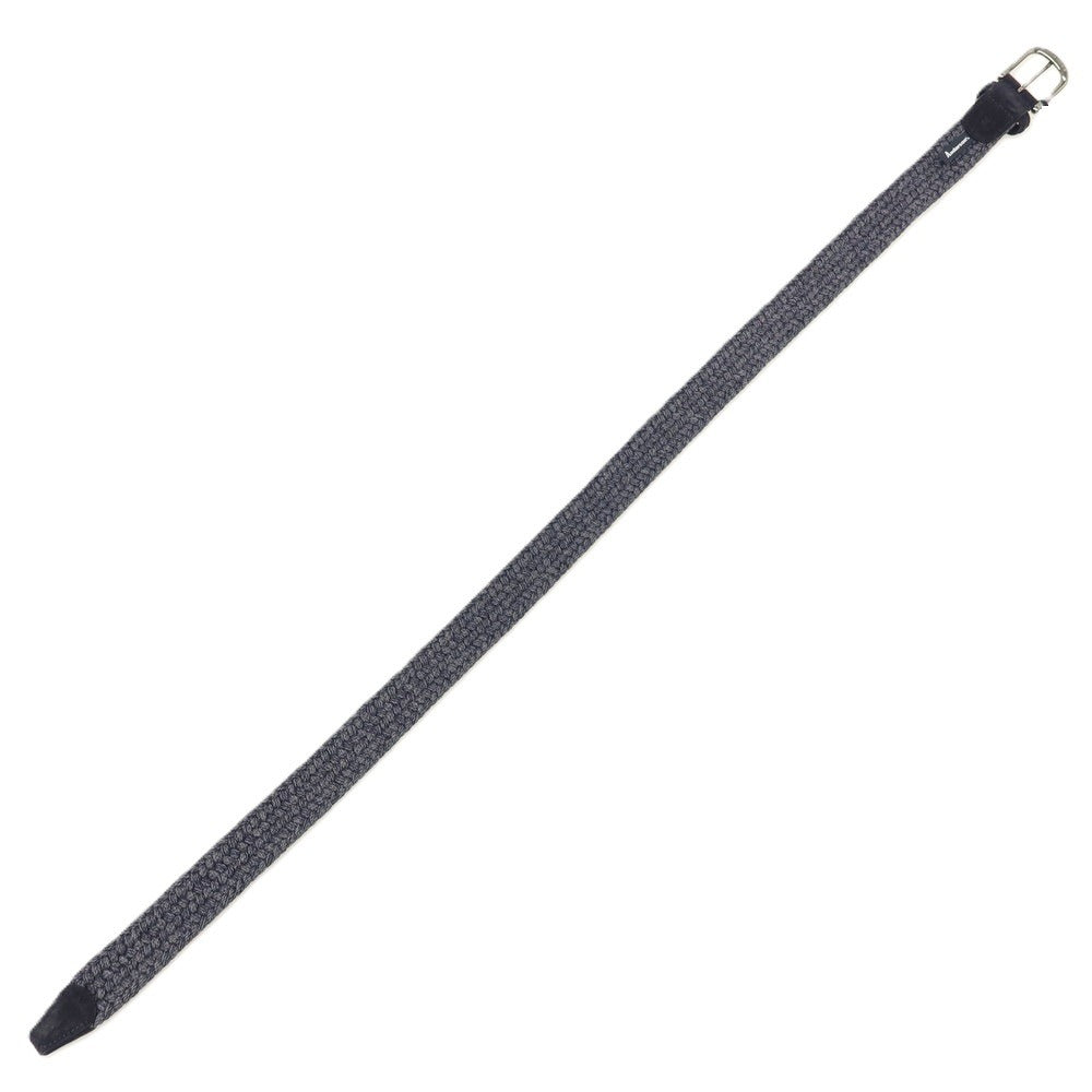 【新品】アンダーソンズ Andersons ウール系 エラスティック ゴム メッシュベルト ネイビーxグレー【サイズ95】【 状態ランクN 】【 メンズ 】