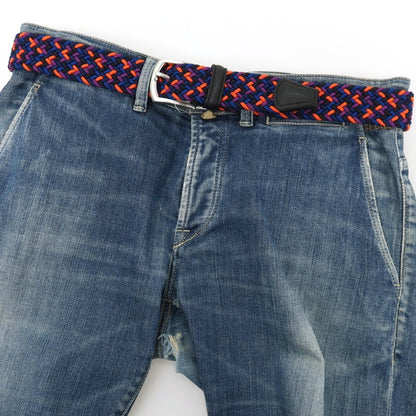 【新品】アンダーソンズ Andersons エラスティック ゴム メッシュベルト ブラックxマルチカラー【サイズ85】【 状態ランクN 】【 メンズ 】
