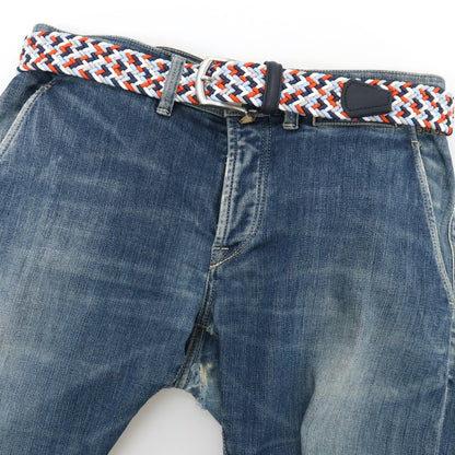 【新品】アンダーソンズ Andersons エラスティック ゴム メッシュベルト ライトグレーxマルチカラー【サイズ85】【 状態ランクN 】【 メンズ 】