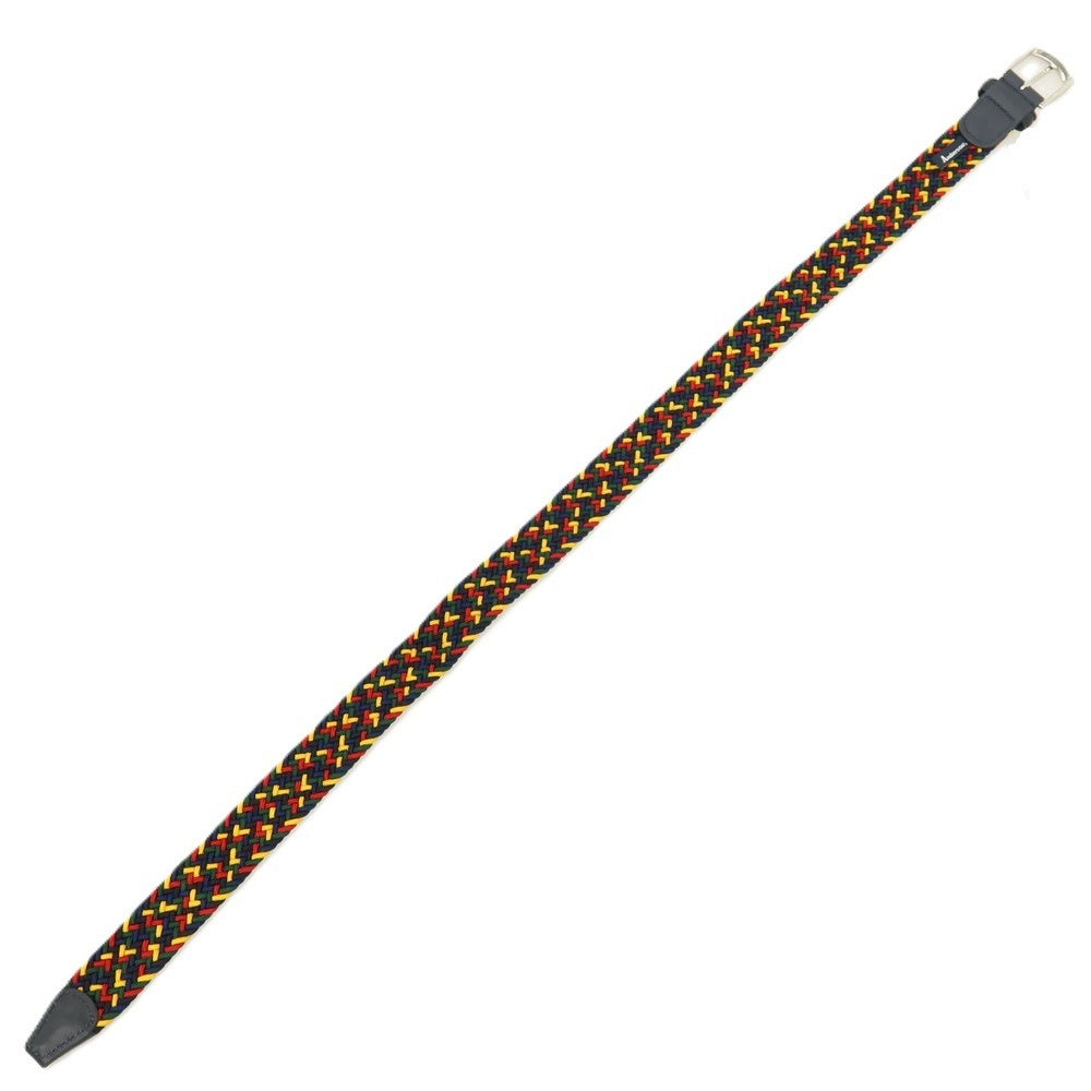 【新品】アンダーソンズ Andersons エラスティック ゴム メッシュベルト ネイビーxマルチカラー【サイズ85】【 状態ランクN 】【 メンズ 】