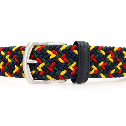 【新品】アンダーソンズ Andersons エラスティック ゴム メッシュベルト ネイビーxマルチカラー【サイズ85】【 状態ランクN 】【 メンズ 】