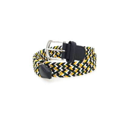 【新品】アンダーソンズ Andersons エラスティック ゴム メッシュベルト グリーンxマルチカラー【サイズ85】【 状態ランクN 】【 メンズ 】